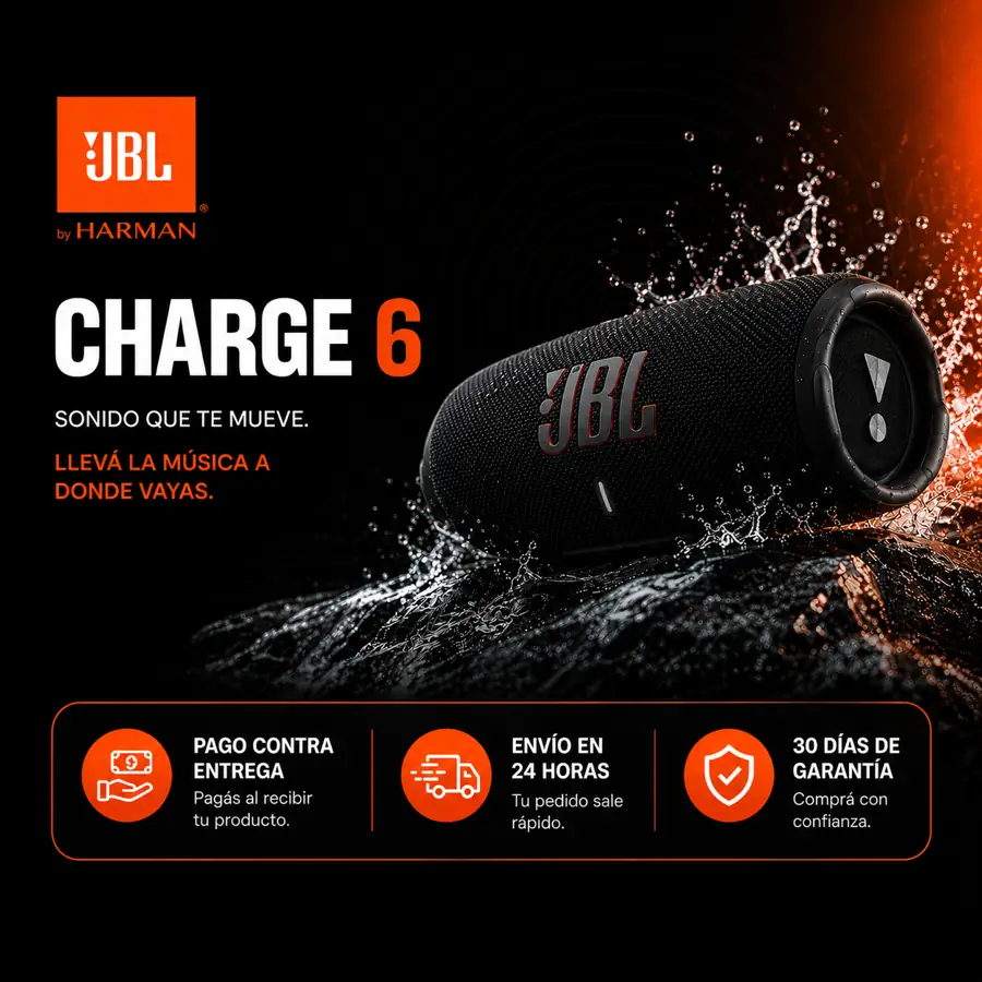 JBL Charge 6 Negro - imagen 1